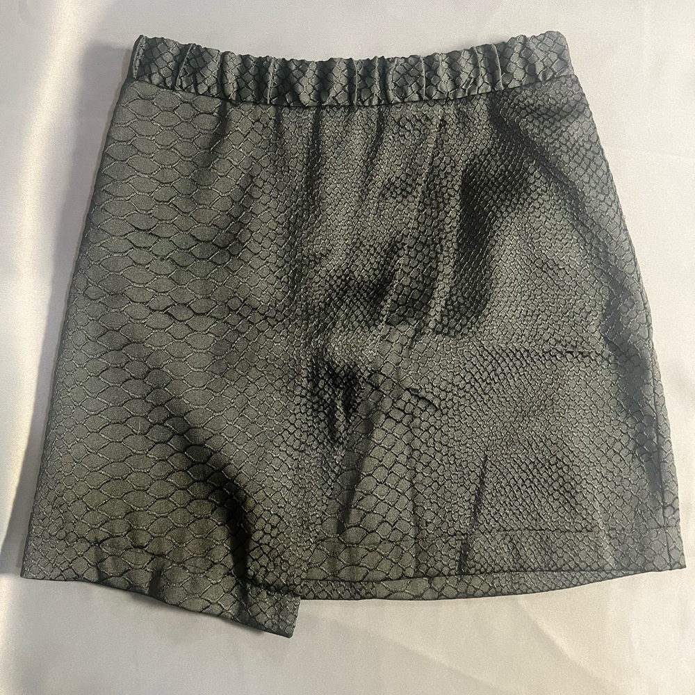 Topshop Textured Black Skirt